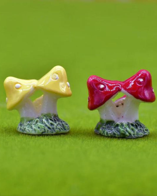 Miniature Tri Mushrooms for Garden Decor (Set of 4 pieces)