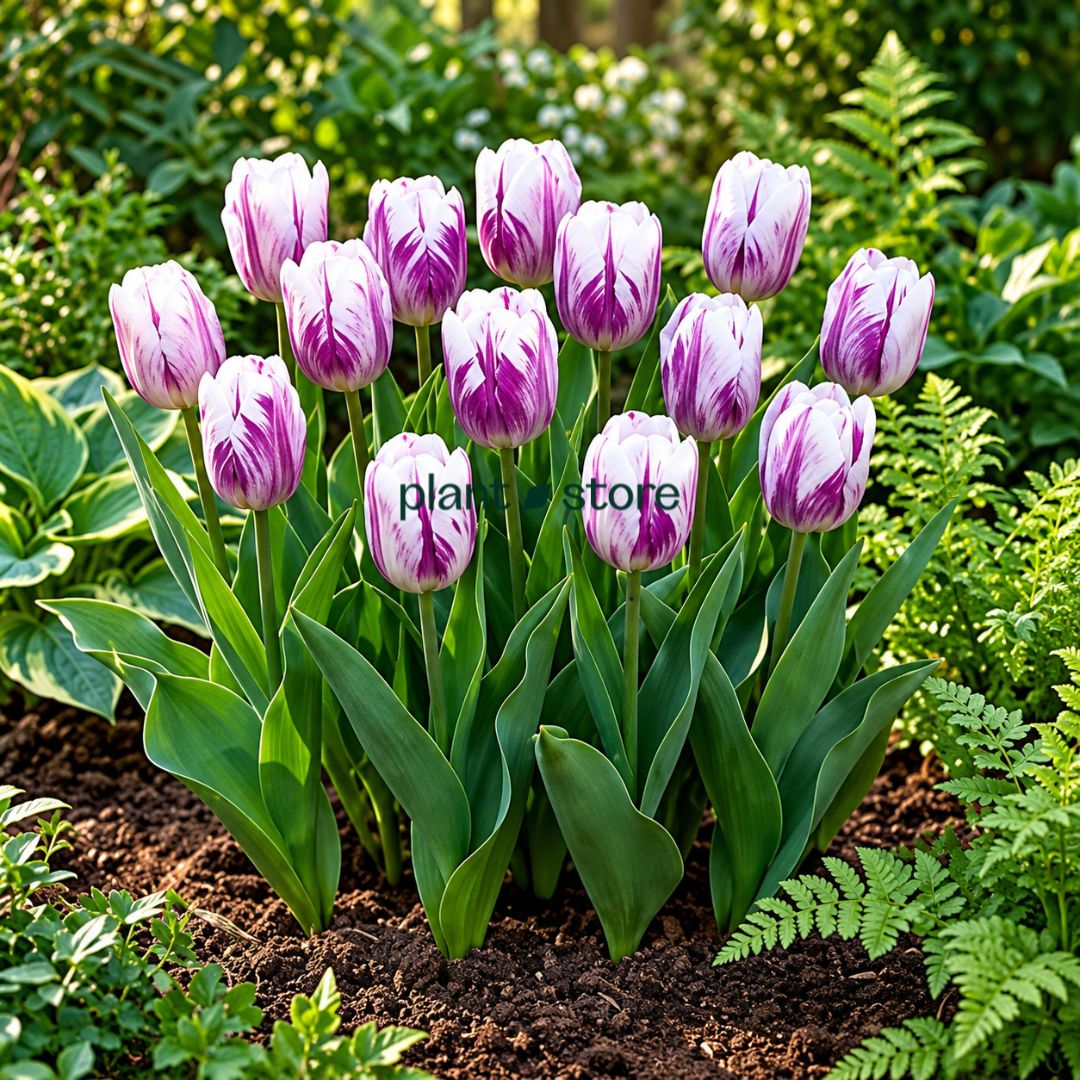 Dutch Tulip Purple Flag Flowering Bulbs (Netherland Imported)