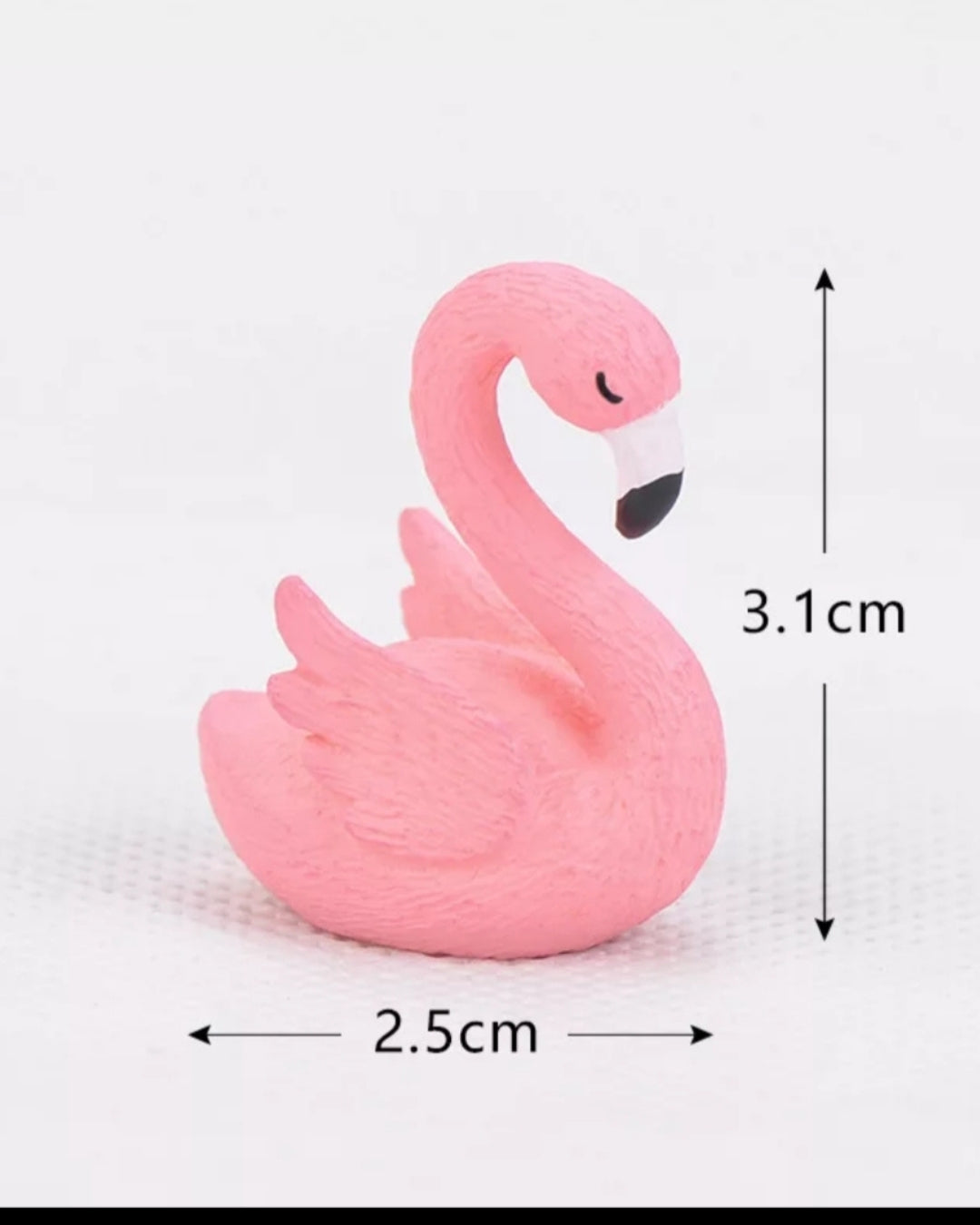 Pink Swan Resin Miniatures (set of 4 Swans) for Garden Decor