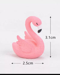 Pink Swan Resin Miniatures (set of 4 Swans) for Garden Decor - plant store® 