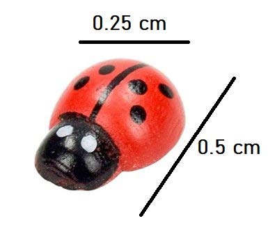 Resin Red Lady-bug Miniature - Set of 50