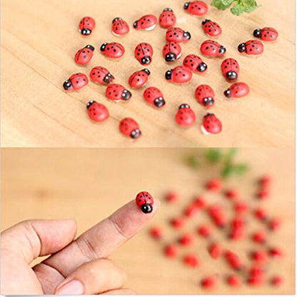 Resin Lady-bug Miniature - Set of 25