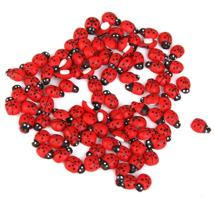 Resin Lady-bug Miniature - Set of 25