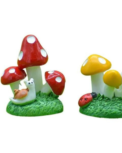 Tri Mushroom (4 pcs) Garden Miniature Set