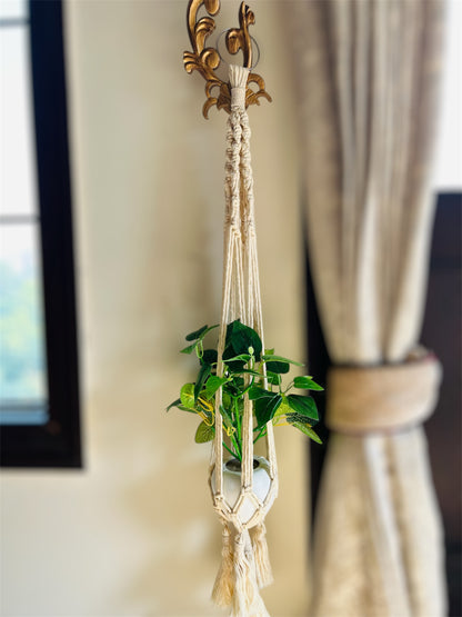 Macrame Plant Hangers with Tassels - 1 Piece