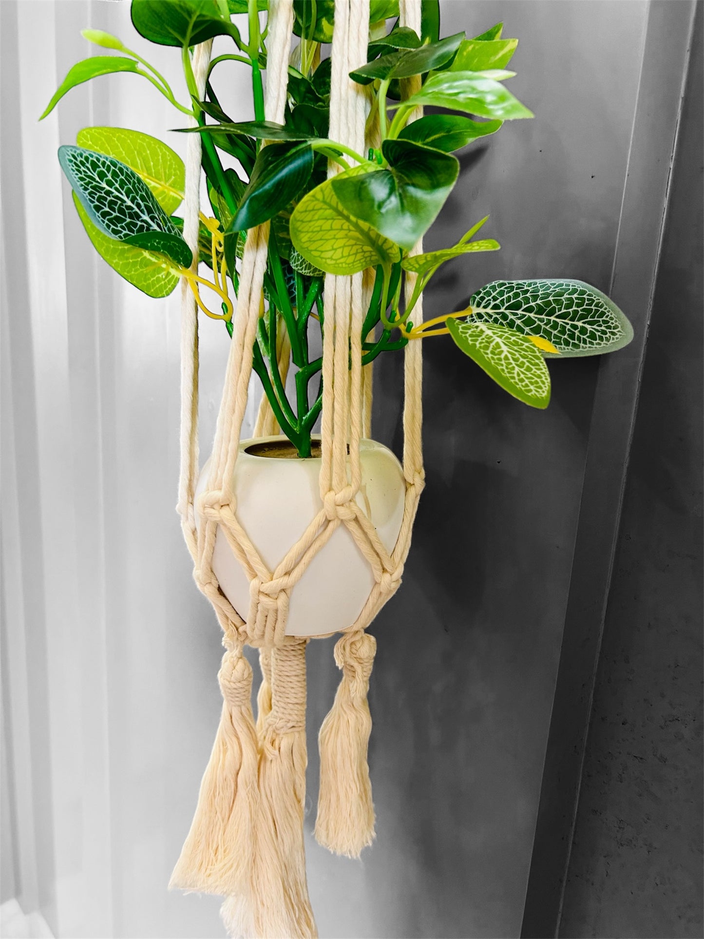 Macrame Plant Hangers with Tassels - 1 Piece